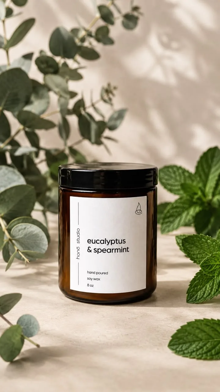 vela eucalyptus & spearmint, aroma fresco y mentolado